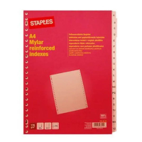 Staples voorbedrukte tabbladen (23-gaats) 297954