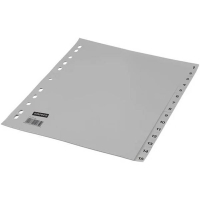 Staples voorbedrukte tabbladen A4 11-gaats 1-15 grijs 299354