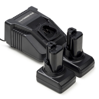 Starterset: 2x Bosch GBA 12V accu's + Lader (12 V, 3.0 Ah, 123accu huismerk) ABO00538