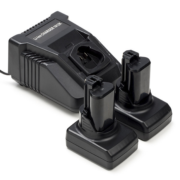 Starterset: 2x Bosch GBA 12V accu's + Lader (12 V, 4.0 Ah, 123accu huismerk) ABO00384 - 1