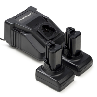 Starterset: 2x Bosch GBA 12V accu's + Lader (12 V, 4.0 Ah, 123accu huismerk) ABO00384