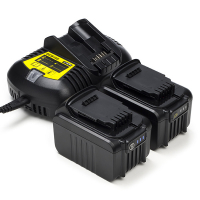 Startset: 2x DeWalt DCB144 XR Li-ion accu's + lader (14.4 V, 6.0 Ah, 123accu huismerk) ADE01208
