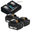 Startset: 3x Makita BL1860B / 18V LXT accu + duolader (18 V, 6.0 Ah, 123accu huismerk) AMA00500 - 1