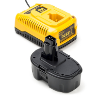 Startset: DeWalt 18V XRP / DE9095 accu + lader (18 V, 2.0 Ah, 123accu huismerk) ADE01180