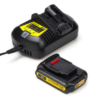 Startset: DeWalt DCB183 XR Li-ion accu + lader (18 V, 1.5 Ah, 123accu huismerk) ADE01150