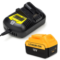 Startset: DeWalt DCB184 XR Li-ion accu + lader (18 V, 6.0 Ah, 123accu huismerk) ADE01222