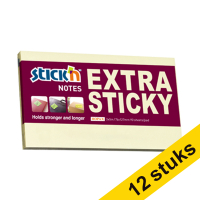 Aanbieding: 12x Stick'n extra sticky notes pastelgeel 76 x 127 mm