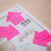 Stick'n Die-Cut notes pijl magenta 70 x 70 mm (50 vel) 21181 201844 - 2