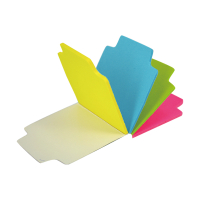 Stick'n bladwijzers 70,2 x 70,2 mm diverse kleuren neon (100 vel) 21560 201748