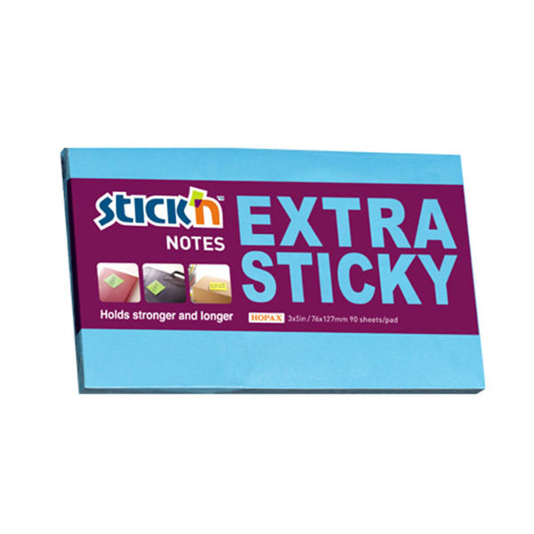 Stick'n extra sticky notes blauw 76 x 127 mm 21677 201707 - 1