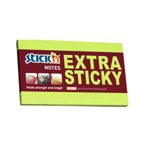 Stick'n extra sticky notes groen 76 x 127 mm 21676 201706 - 1