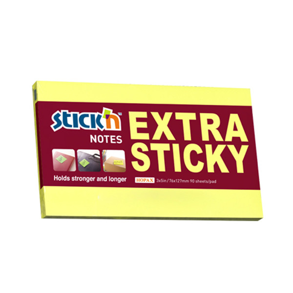 Stick'n extra sticky notes neongeel 76 x 127 mm 21674 201705 - 1