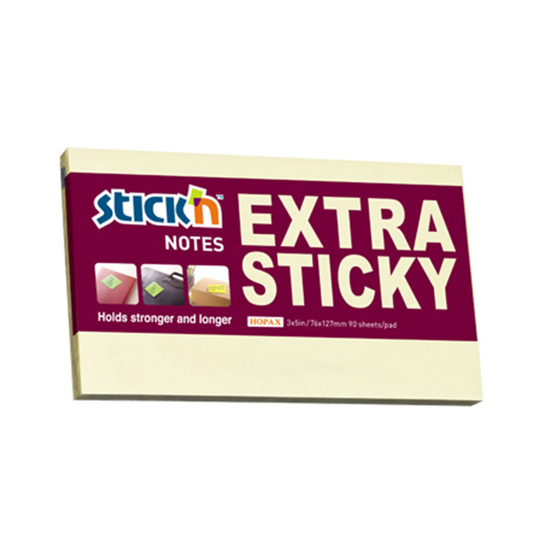 Stick'n extra sticky notes pastelgeel 76 x 127 mm 21664 201704 - 1