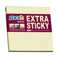 Stick'n extra sticky notes pastelgeel 76 x 76 mm (90 vel) 21660 201761
