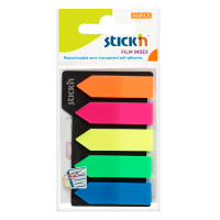 Stick'n gekleurde index pijlen 45 x 12 mm (5 x 25 tabs) 21143 400887