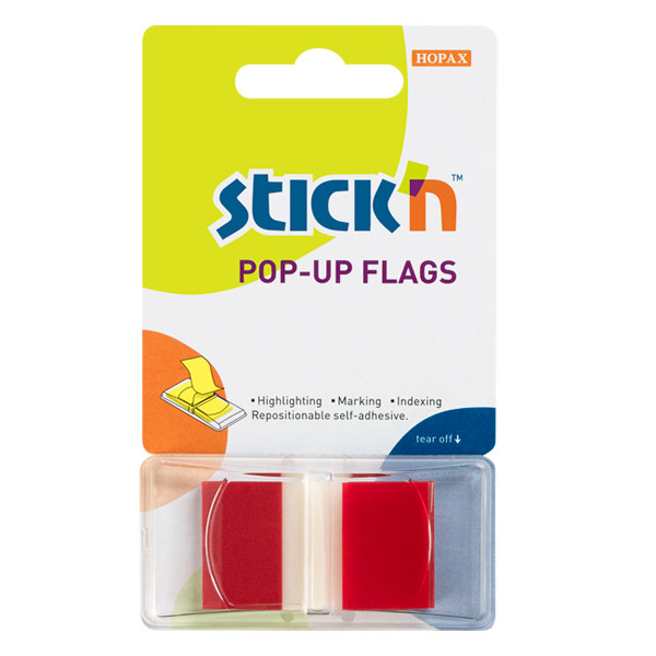 Stick'n index standaard rood  45 x 25 mm (50 tabs) 26021 400891 - 1