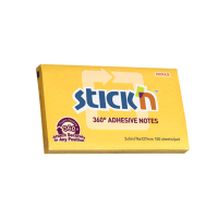 Stick'n memoblok 360 graden lijmrand 76 x 127mm goudgeel (100 vel) 21555 201851