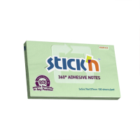 Stick'n memoblok 360 graden lijmrand 76 x 127mm groen (100 vel) 21556 201852