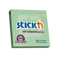 Stick'n memoblok 360 graden lijmrand 76 x 76 mm groen (100 vel) 21552 201751