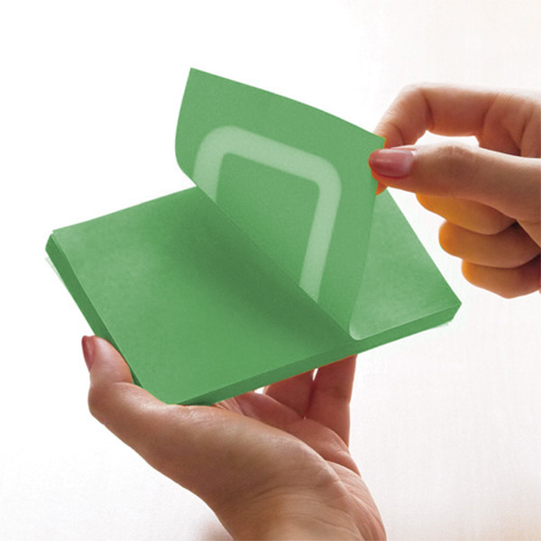 Stick'n memoblok 360 graden lijmrand 76 x 76 mm groen (100 vel) 21552 201751 - 2