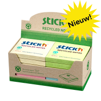 Stick'n memoblokken recycled 76 x 76 mm 4x assorti pastel (12 stuks) 21433 201853