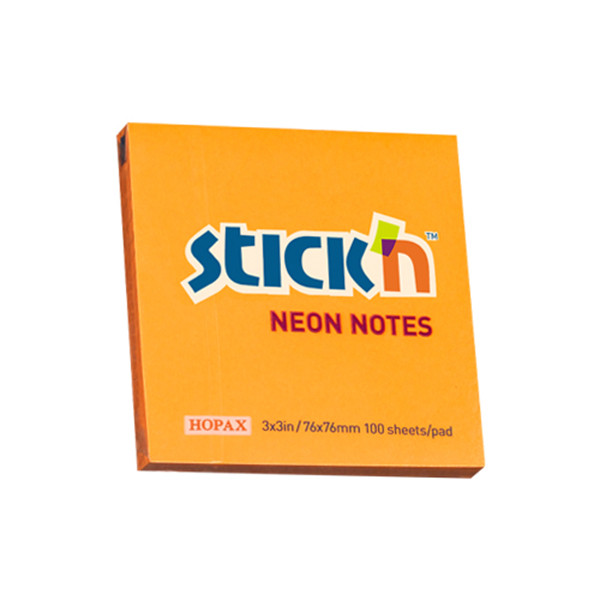 Stick'n notes neon-oranje 76 x 76 mm 21164 201716 - 1