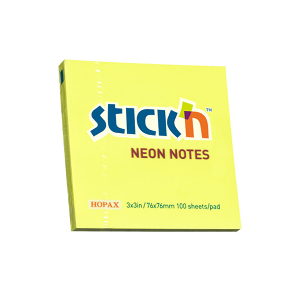 Stick'n notes neongeel 76 x 76 mm 21133 201715 - 1
