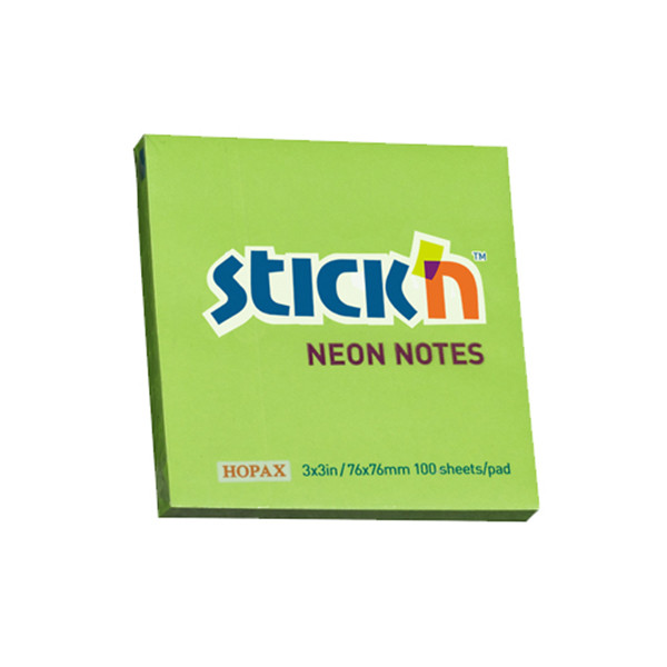 Stick'n notes neongroen 76 x 76 mm 21167 201717 - 1