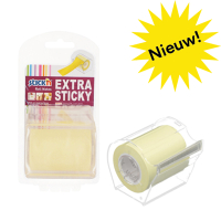 Stick'n roll note extra sticky 50 mm x 10 m in dispenser pastelgeel 21690 201769