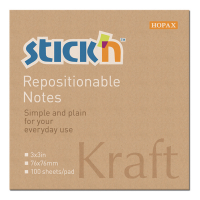 Stick'n zelfklevende notes kraft 76 x 76 mm 21639 400883