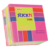 Stick'n zelfklevende notes mini kubus neonroze 51 x 51 mm
