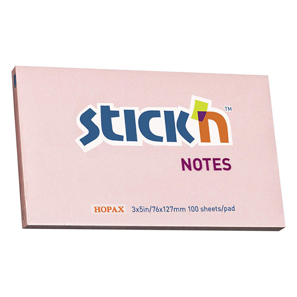 Stick'n zelfklevende notes roze 76 x 127 mm 21154 201740 - 1