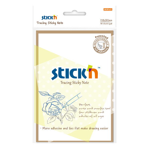 Stick'n zelfklevende notes transparant 150 x 101 mm (30 vel) 21819 400895 - 1