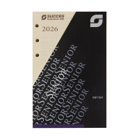 Succes Senior dagagenda met halfuurindeling 2026 navulling crème (1 dag per pagina) 4-talig 262587