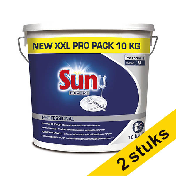 Aanbieding: 2x Sun Professional Expert Vaatwaspoeder (10 kg) SSU00260 - 1