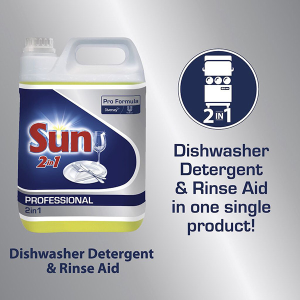 Sun Professional 2 in 1 Vaatwasmiddel & Spoelglans (5 liter) SSU00263 - 1