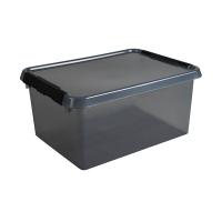 Sunware Comfort line grijs/zwart transparante opbergbox 15 liter 200472