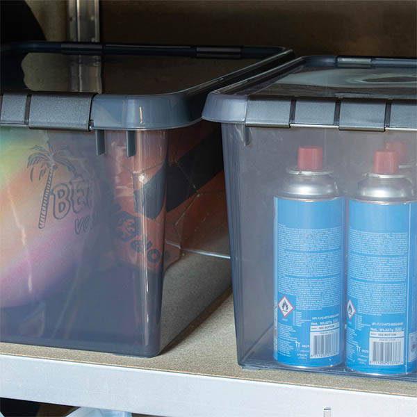 Sunware Comfort line grijs/zwart transparante opbergbox 22 liter 200473 - 4