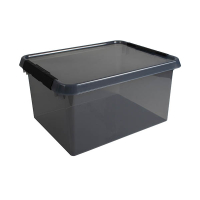 Sunware Comfort line grijs/zwart transparante opbergbox 36 liter 200474