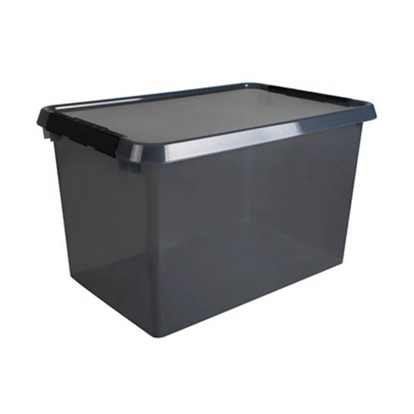 Sunware Comfort line grijs/zwart transparante opbergbox 62 liter 200478 - 1