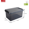 Sunware Comfort line grijs/zwart transparante opbergbox 6 liter 200471 - 2