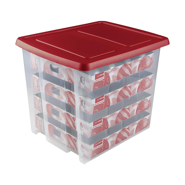 Sunware Nesta transparante opbergdoos voor kerstversiering 45 liter (64 kerstballen) 36111705 216574 - 1