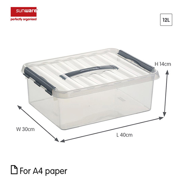 Sunware Q-line transparante opbergbox 12 liter 216531 - 2