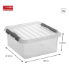 Sunware Q-line transparante opbergbox 18 liter 216540 - 2