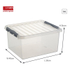 Sunware Q-line transparante opbergbox 36 liter 216536 - 2