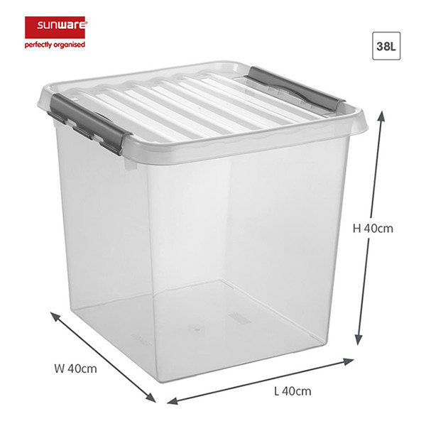 Sunware Q-line transparante opbergbox 38 liter 216542 - 2