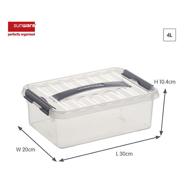 Sunware Q-line transparante opbergbox 4 liter 216528 - 2