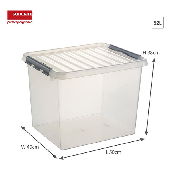 Sunware Q-line transparante opbergbox 52 liter 216537 - 2