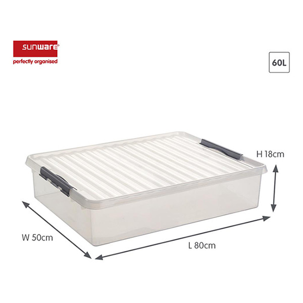 Sunware Q-line transparante opbergbox 60 liter 216543 - 2