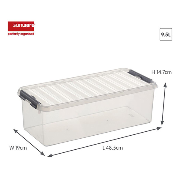 Sunware Q-line transparante opbergbox 9,5 liter 216534 - 2